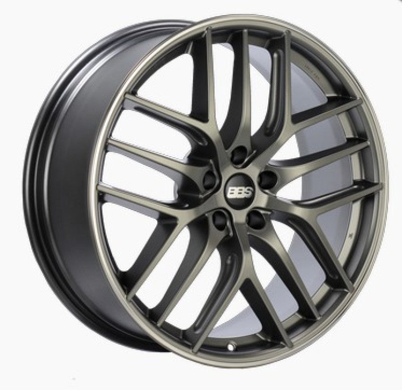 BBS CC-R 19x8.5 5x112 ET30 Satin Platinum Polished Rim Protector Wheel -82mm PFS/Clip Required