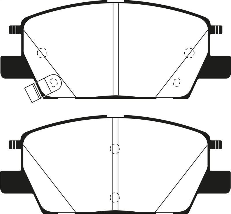 EBC 2016+ Chevrolet Malibu 1.5L Turbo (Elec PB) Greenstuff Front Brake Pads