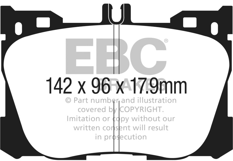 EBC 2019+ Mercedes-Benz CLS450 (C257) 3.0L Turbo Greenstuff Front Brake Pads