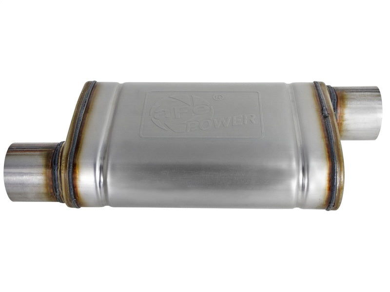 MACH Force-Xp 409 SS Muffler 3in ID Offset/Offset x 4in H x 9in W x 14in L - Oval Body