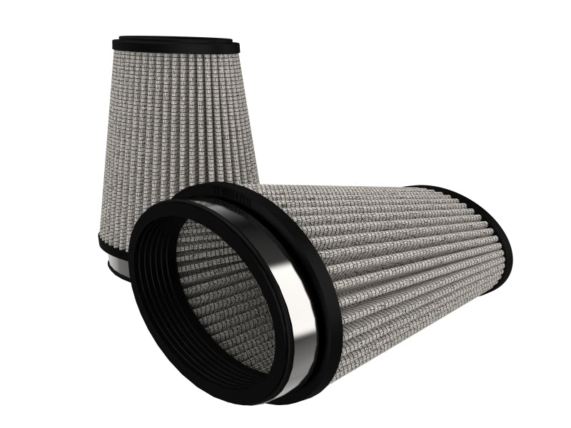 aFe Magnum (3x4-3/4)in Flange ID x (4x5-3/4)in Base x (2-1/2x4-1/4) FLOW Pro DRY S Air Filter (Pair)