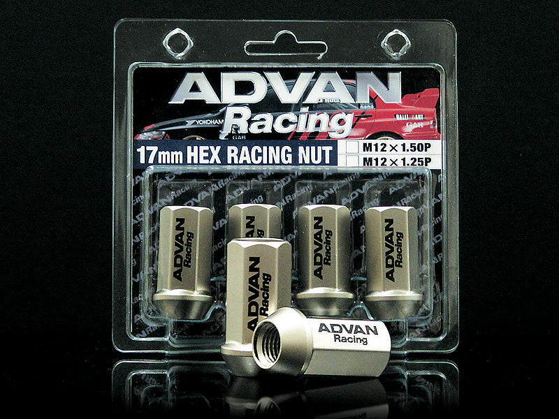 Advan Lug Nut 17H 12x1.25 Champagne Gold (Laser Letters) (4 Pcs)