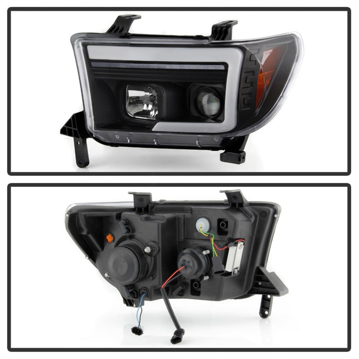Spyder 07-09 Toyota Tundra Projector Headlights - Black (PRO-YD-TTU07V3PL-SEQ-BK)