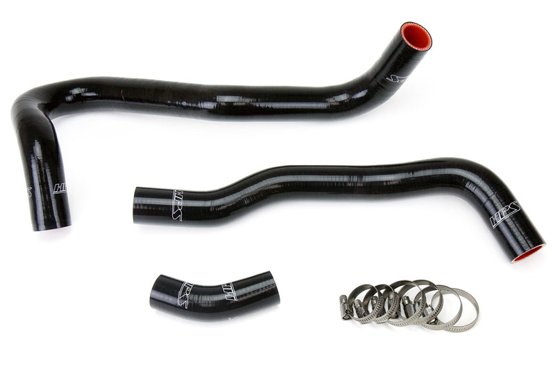 HPS Silicone Radiator Hoses - 2006-2011 Honda Civic Si - Black (57-1021-BLK)