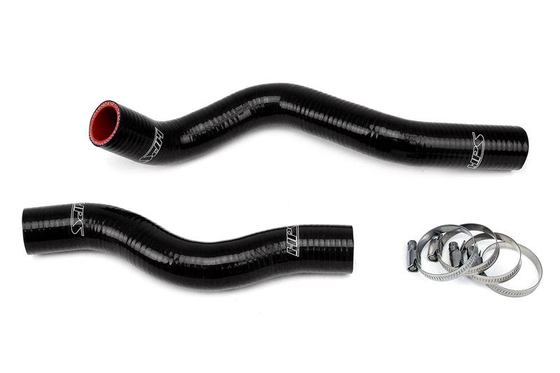 HPS Silicone Radiator Hoses - 2006-2011 Honda Civic Non Si R18A1 R16 - Black (57-1022-BLK)