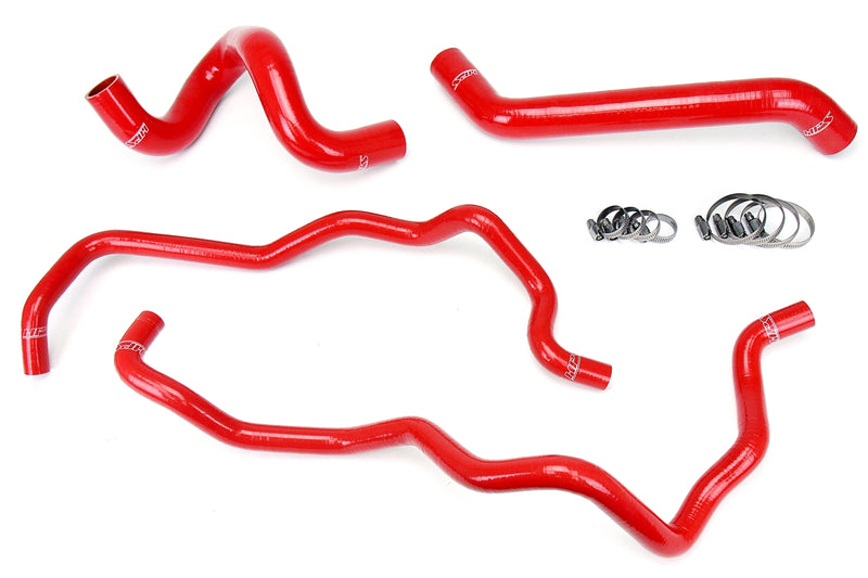 HPS Silicone Radiator and Heater Hoses - 2007-2011 Jeep Wrangler JK & Unlimted 3.8L V6 Left Hand Drive - Red (57-1220-RED)