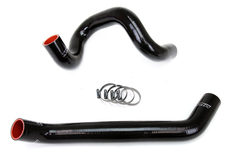 HPS Silicone Radiator Hoses - 2007-2011 Jeep Wrangler JK & Unlimted 3.8L V6 - Black (57-1220R-BLK)