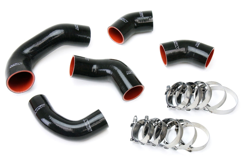HPS Silicone Intercooler Hoses - 2003-2007 Mitsubishi Lancer EVO 8 9 MR US-Spec - Black (57-1227-BLK)