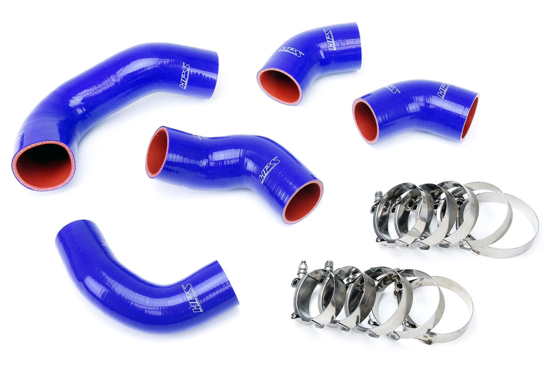 HPS Silicone Intercooler Hoses - 2003-2007 Mitsubishi Lancer EVO 8 9 MR US-Spec - Blue (57-1227-BLUE)