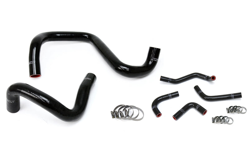 HPS Silicone Radiator and Heater Hoses - 2012-2017 Jeep Wrangler JK & Unlimited 3.6L V6 Left Hand Drive - Black (57-1285-BLK)