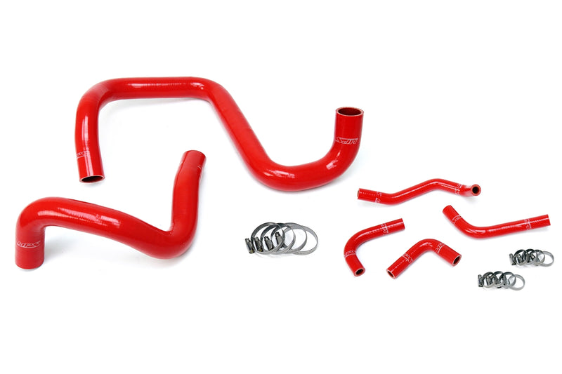 HPS Silicone Radiator and Heater Hoses - 2012-2017 Jeep Wrangler JK & Unlimited 3.6L V6 Left Hand Drive - Red (57-1285-RED)