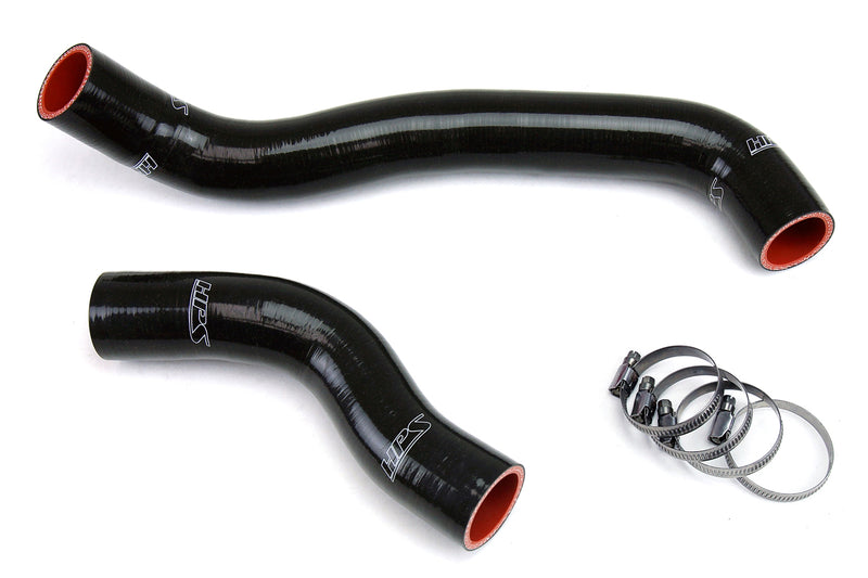 HPS Silicone Radiator Hoses - 1986-1988 Mazda RX7 1.3L NA / Turbo - Black (57-1313-BLK)
