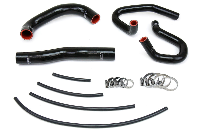 HPS Silicone Radiator and Heater Hoses - 2013-2014 Hyundai Genesis Coupe 2.0T Turbo 4Cyl Left Hand Drive - Black (57-1324-BLK)