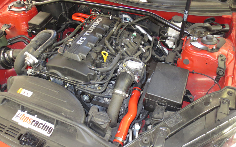 HPS Silicone Radiator and Heater Hoses - 2013-2014 Hyundai Genesis Coupe 2.0T Turbo 4Cyl Left Hand Drive - Red (57-1324-RED)