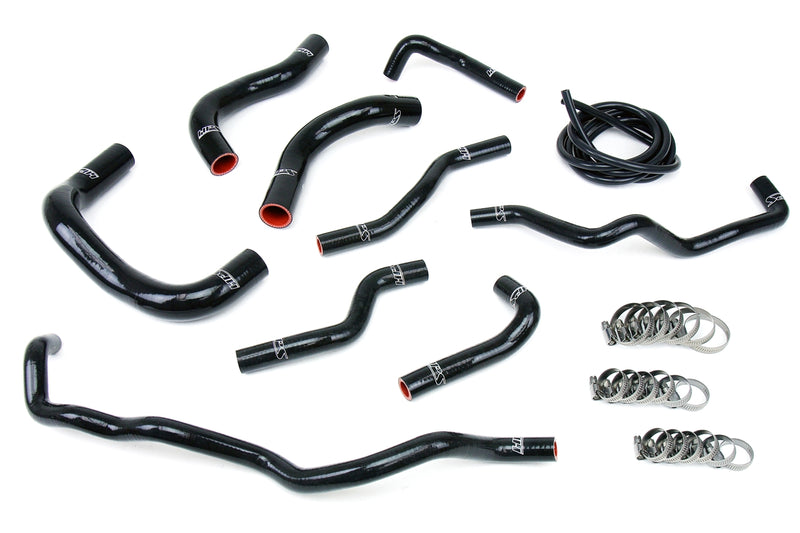 HPS Silicone Radiator and Heater Hoses - 2008-2014 Scion iQ 1.3L 4cyl - Black (57-1341-BLK)