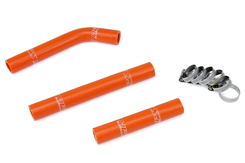 HPS Silicone Radiator Hoses - 2007-2010 KTM 125SX 144SX 150SX - Orange (57-1355-ORG)