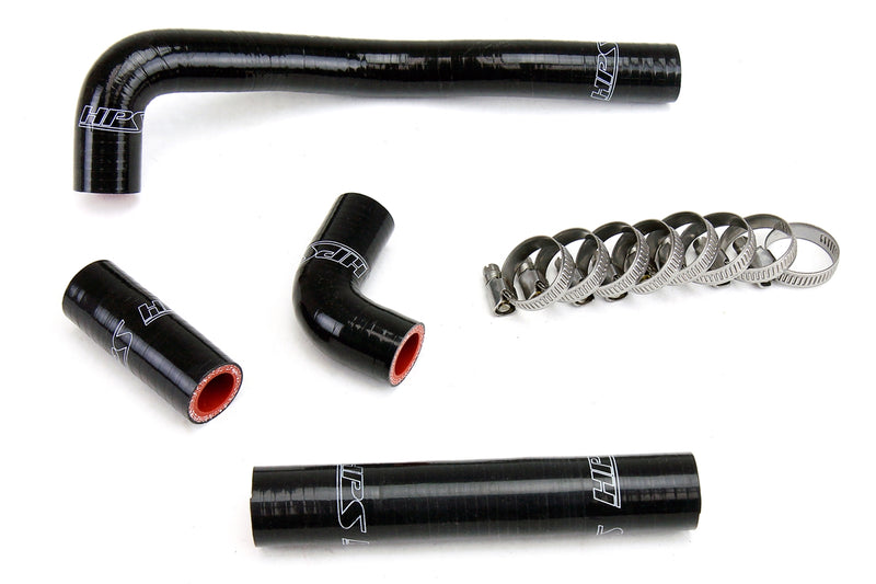 HPS Silicone Radiator Hoses - 1988-2004 Kawasaki KX500 - Black (57-1367-BLK)