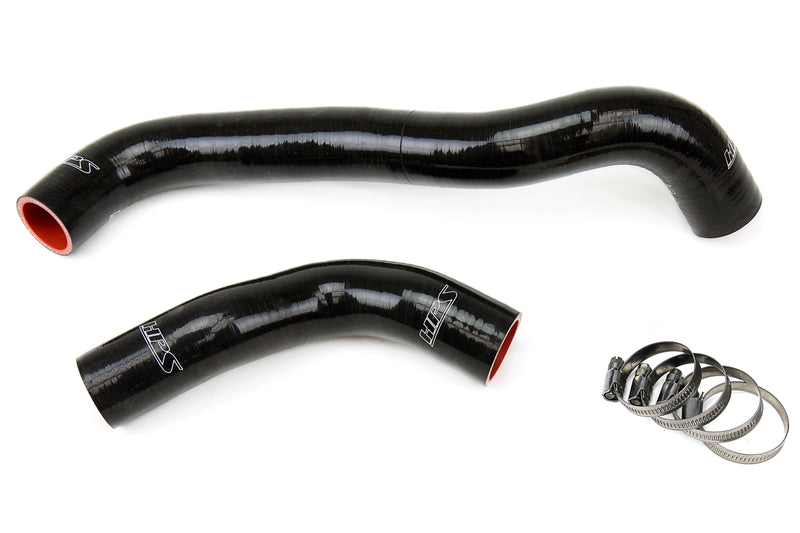 HPS Silicone Radiator Hoses - 1989-1992 Mazda RX7 1.3L NA / Turbo FC3S - Black (57-1395-BLK)