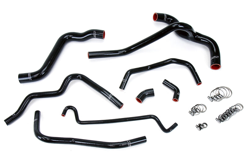 HPS Silicone Radiator and Heater Hoses - 2005-2010 Ford Mustang 4.0L V6 - Black (57-1400-BLK)