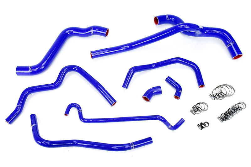 HPS Silicone Radiator and Heater Hoses - 2005-2010 Ford Mustang 4.0L V6 - Blue (57-1400-BLUE)