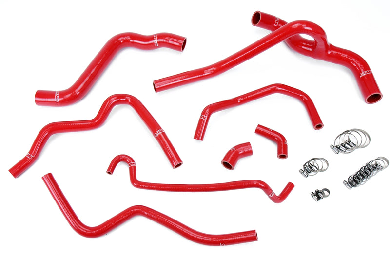 HPS Silicone Radiator and Heater Hoses - 2005-2010 Ford Mustang 4.0L V6 - Red (57-1400-RED)