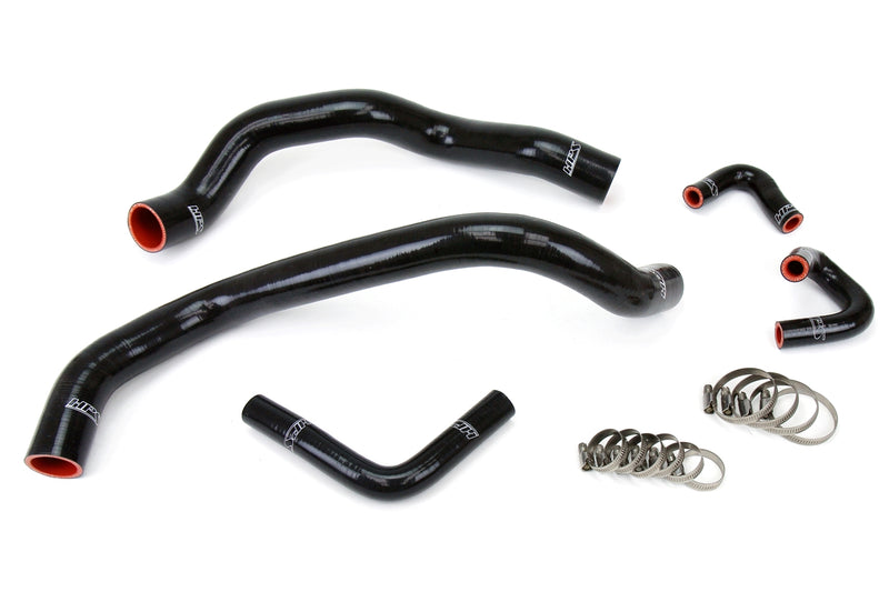 HPS Silicone Radiator and Heater Hoses - 2001-2004 Ford Mustang 3.8L 3.9L V6 - Black (57-1401-BLK)