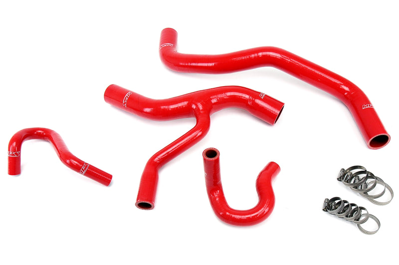 HPS Silicone Radiator and Heater Hoses - 1996-2001 Ford Mustang GT 4.6L V8 - Red (57-1416-RED)