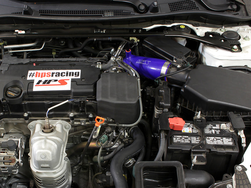 HPS Silicone Air Intake Hose - 2013-2016 Honda Accord 2.4L - Blue (57-1445-BLUE)