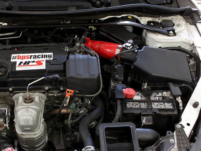 HPS Silicone Air Intake Hose - 2013-2016 Honda Accord 2.4L - Red (57-1445-RED)
