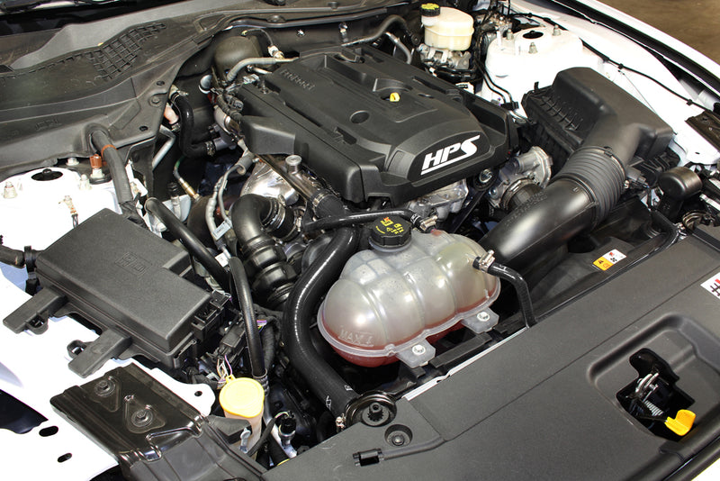 HPS Silicone Radiator and Heater Hoses - 2015-2019 Ford Mustang Ecoboost 2.3L Turbo - Black (57-1452-BLK)