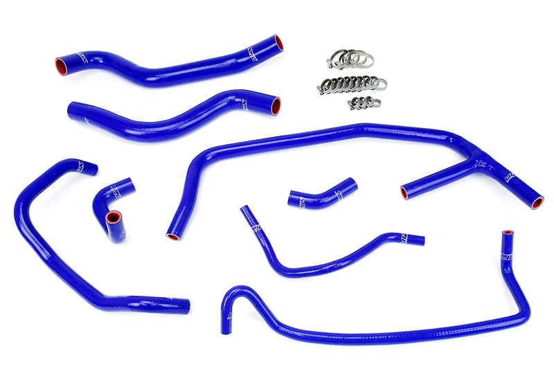 HPS Silicone Radiator and Heater Hoses - 2015-2019 Ford Mustang Ecoboost 2.3L Turbo - Blue (57-1452-BLUE)