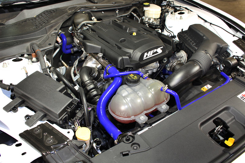 HPS Silicone Radiator and Heater Hoses - 2015-2019 Ford Mustang Ecoboost 2.3L Turbo - Blue (57-1452-BLUE)