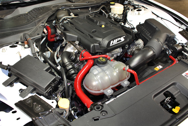 HPS Silicone Radiator and Heater Hoses - 2015-2019 Ford Mustang Ecoboost 2.3L Turbo - Red (57-1452-RED)