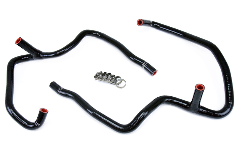 HPS Silicone Heater Hoses - 2006-2010 Jeep Commander 5.7L V8 with Rear A/C - Black (57-1472-BLK)