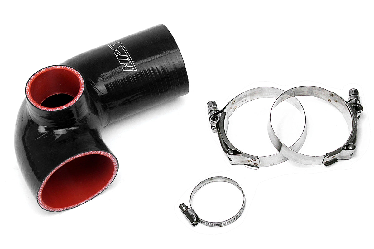 HPS Silicone Air Intake Hose - 2009-2015 Mazda MX-5 Miata NC2 NC3 2.0L - Black (57-1494-BLK)