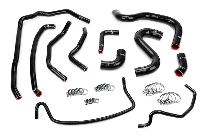 HPS Silicone Radiator and Heater Hoses - 2015-2016 Ford Mustang GT 5.0L V8 - Black (57-1502-BLK)