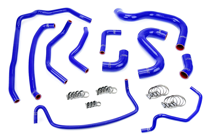 HPS Silicone Radiator and Heater Hoses - 2015-2016 Ford Mustang GT 5.0L V8 - Blue (57-1502-BLUE)