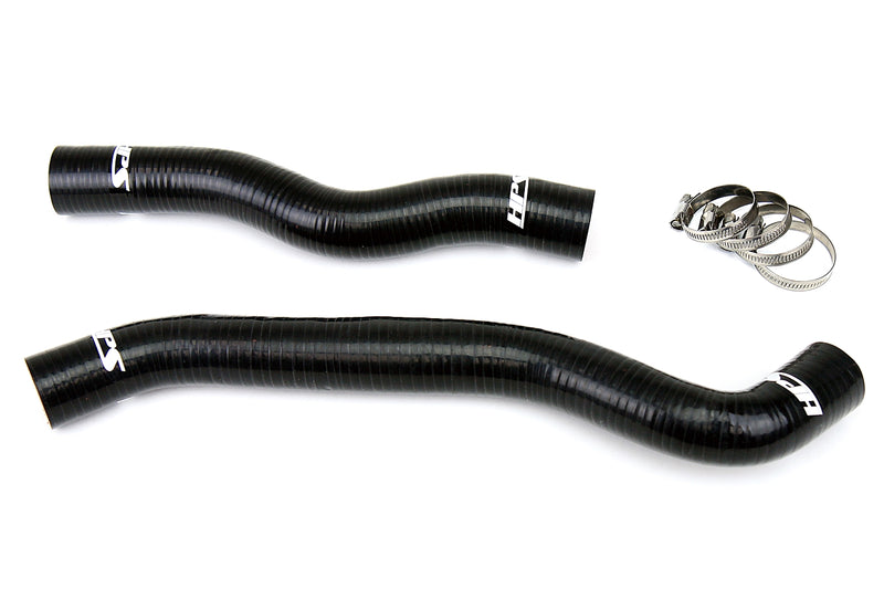 HPS Silicone Radiator Hoses - 2010-2011 Hyundai Genesis Coupe 3.8L V6 - Black (57-151-BLK)