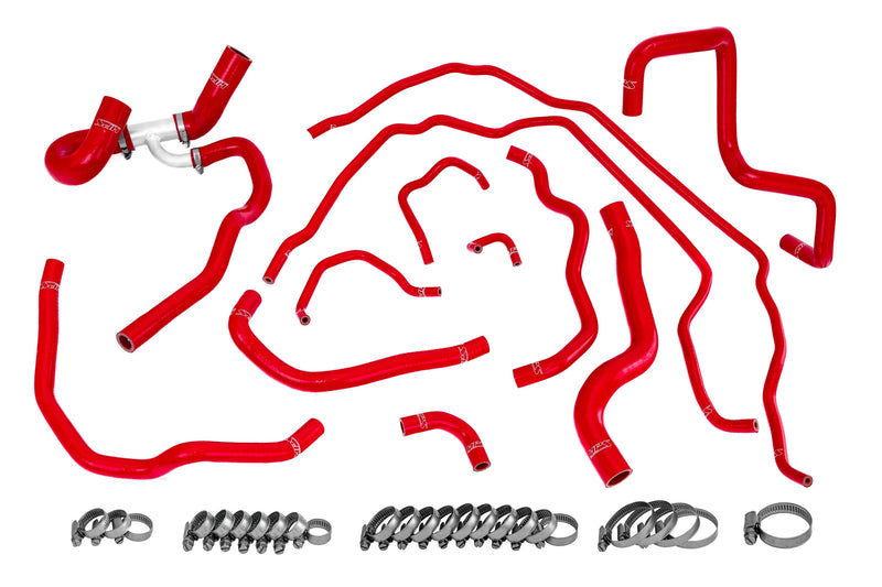 HPS Silicone Radiator and Heater Hoses - 2007-2009 Mazda Mazdaspeed 3 2.3L Turbo - Red (57-1511-RED)