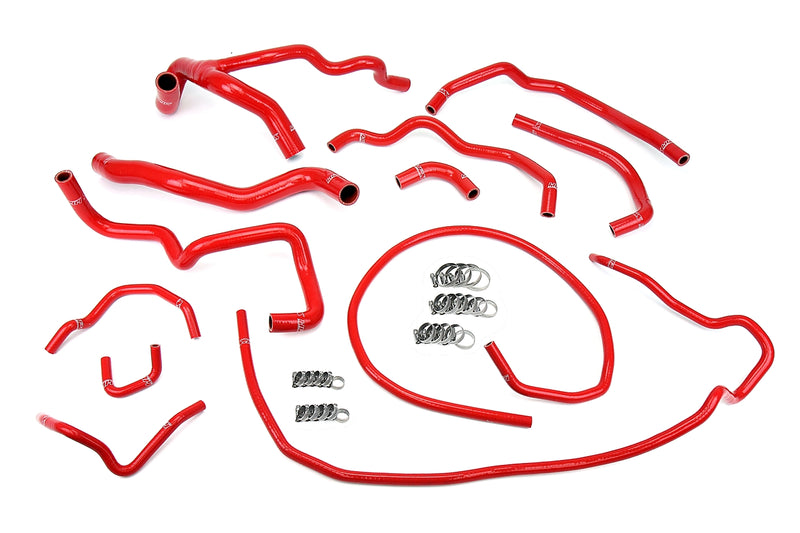 HPS Silicone Radiator and Heater Hoses - 2010-2013 Mazda Mazdaspeed 3 2.3L Turbo - Red (57-1512-RED)
