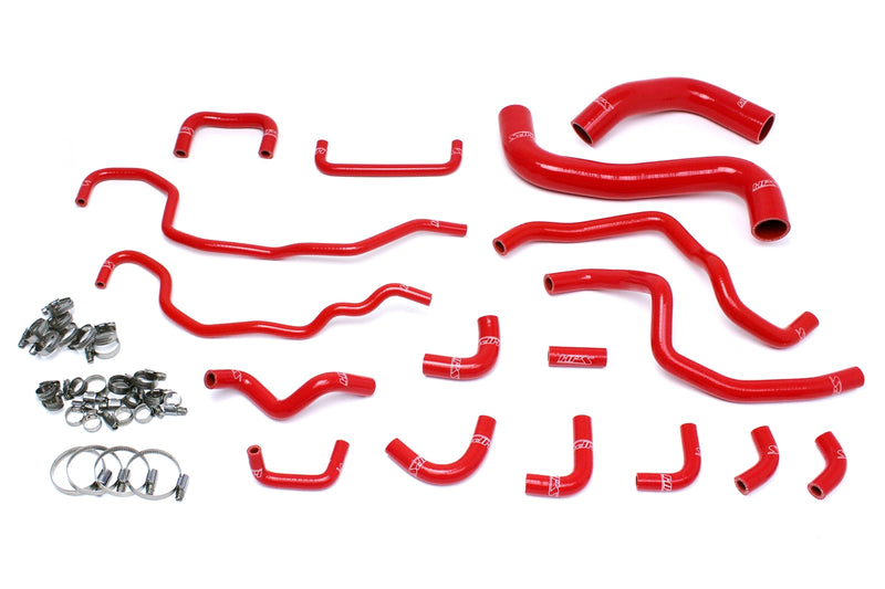 HPS Silicone Radiator and Heater Hoses - 2015-2016 Subaru WRX STI 2.5L Turbo - Red (57-1516-RED)