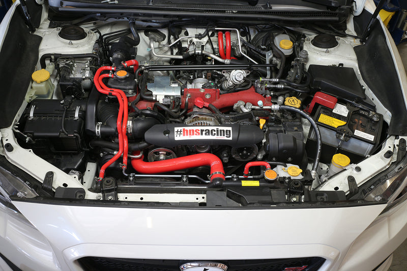 HPS Silicone Radiator and Heater Hoses - 2015-2016 Subaru WRX STI 2.5L Turbo - Red (57-1516-RED)