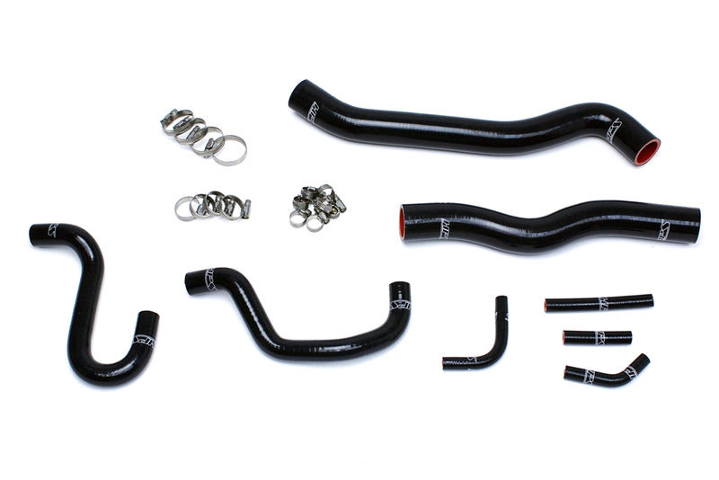 HPS Silicone Radiator and Heater Hoses - 2012-2016 Hyundai Genesis Coupe 3.8L V6 Left Hand Drive - Black (57-1518-BLK)