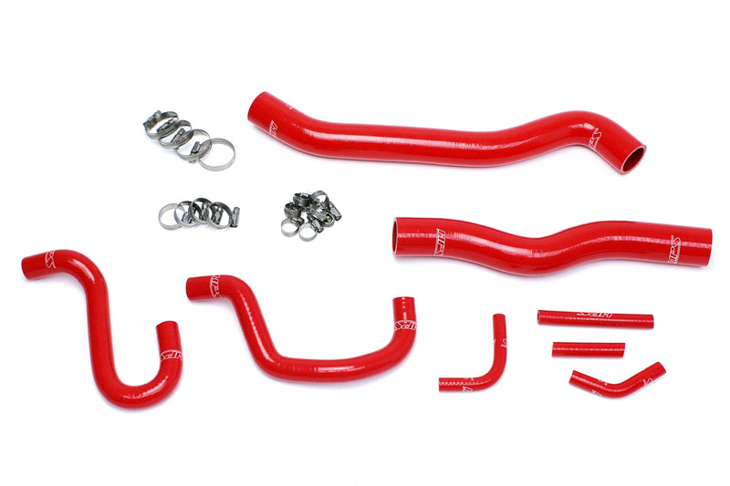 HPS Silicone Radiator and Heater Hoses - 2012-2016 Hyundai Genesis Coupe 3.8L V6 Left Hand Drive - Red (57-1518-RED)