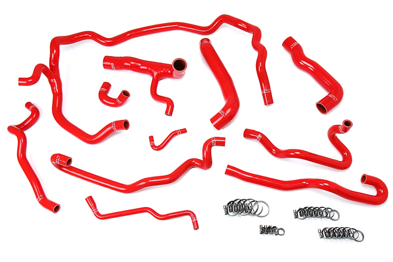 HPS Silicone Radiator and Heater Hoses - 2004-2005 BMW 530i E60 Left Hand Drive - Red (57-1552-RED)