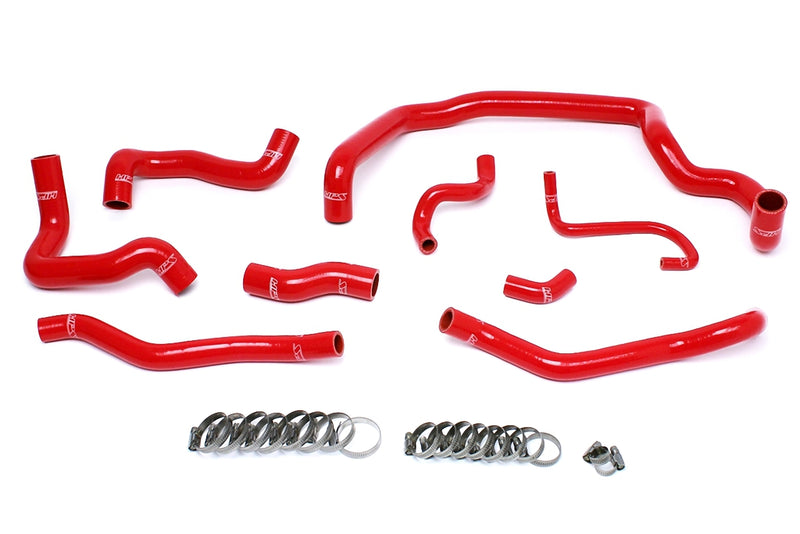 HPS Silicone Radiator and Heater Hoses - 2007-2011 Mini Cooper S 1.6L Turbo Manual Trans - Red (57-1556-RED)