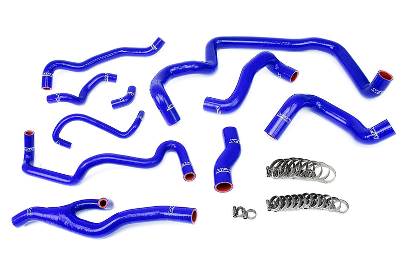 HPS Silicone Radiator and Heater Hoses - 2007-2011 Mini Cooper S 1.6L Turbo Automatic Trans - Blue (57-1557-BLUE)