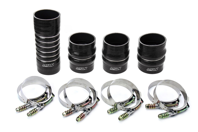 HPS Silicone Intercooler Hoses - 2003-2007 Dodge Ram Pickup 5.9L Cummins Diesel - Black (57-1568-BLK)