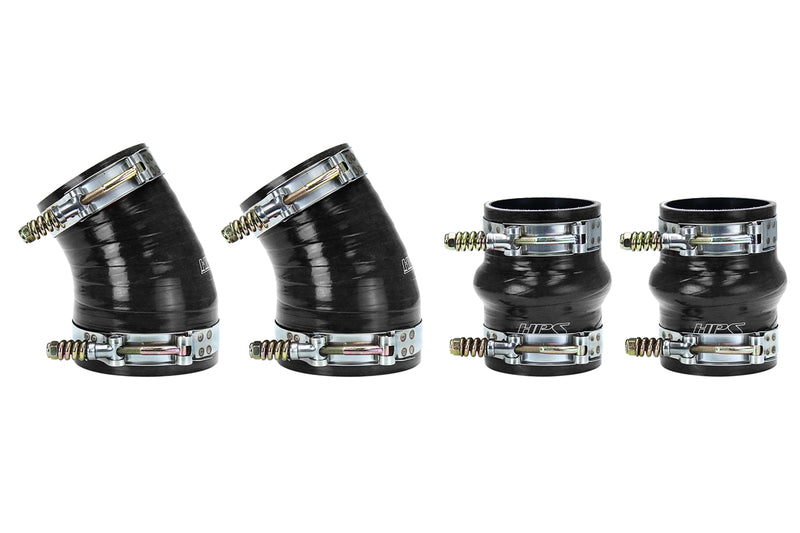 HPS Silicone Intercooler Hoses - 1994-2002 Dodge Ram Pickup 5.9L Cummins Diesel - Black (57-1576-BLK)