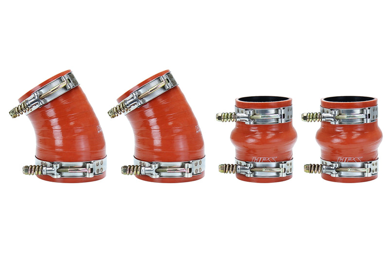 HPS Silicone Intercooler Hoses - 1994-2002 Dodge Ram Pickup 5.9L Cummins Diesel - Orange (57-1576)